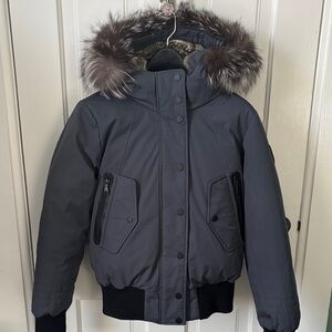 Pajar Bomber Jacket with Fox Fur Trim